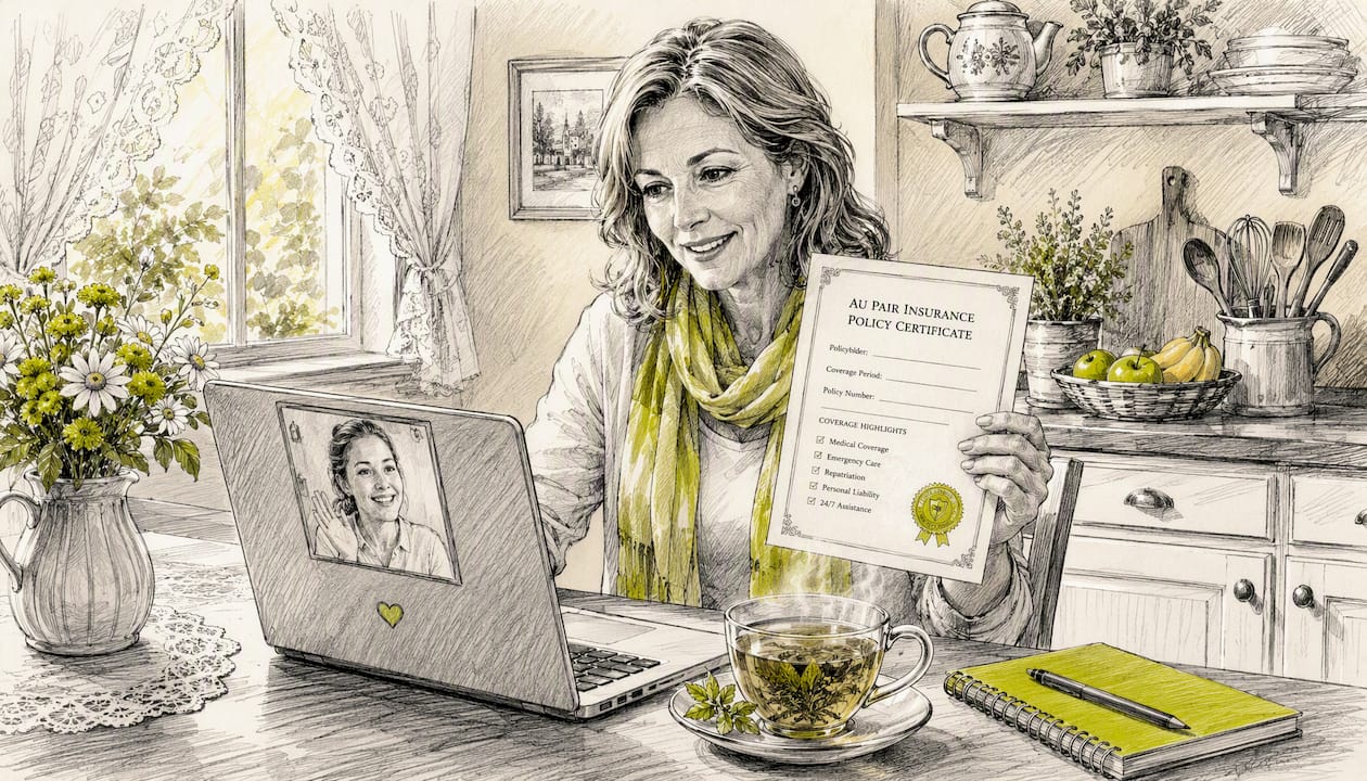 Au pair advisor consulting client with certificate
