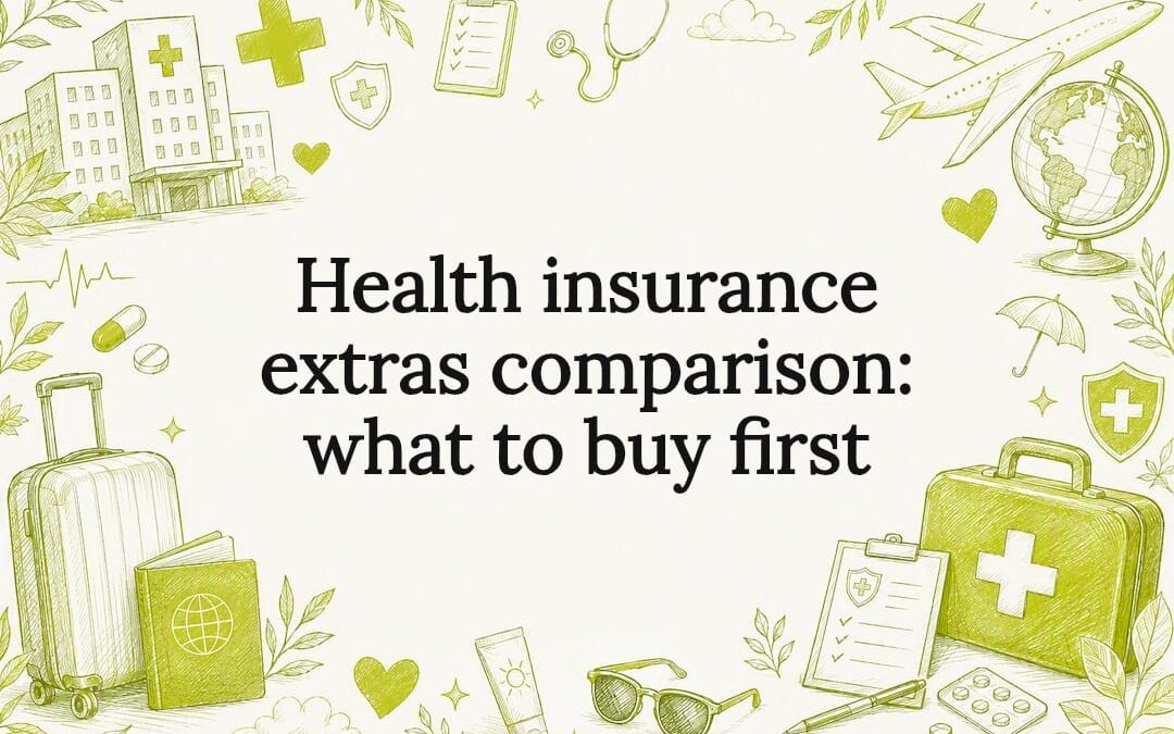 Decorative title card illustration for health insurance article
