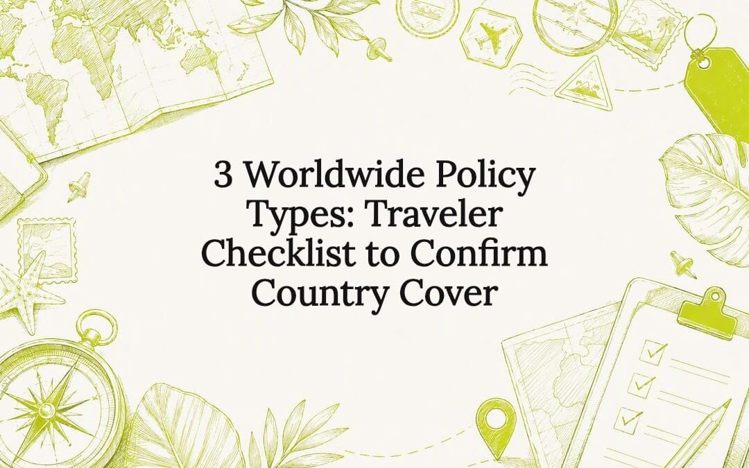 Worldwide travel insurance checklist title card
