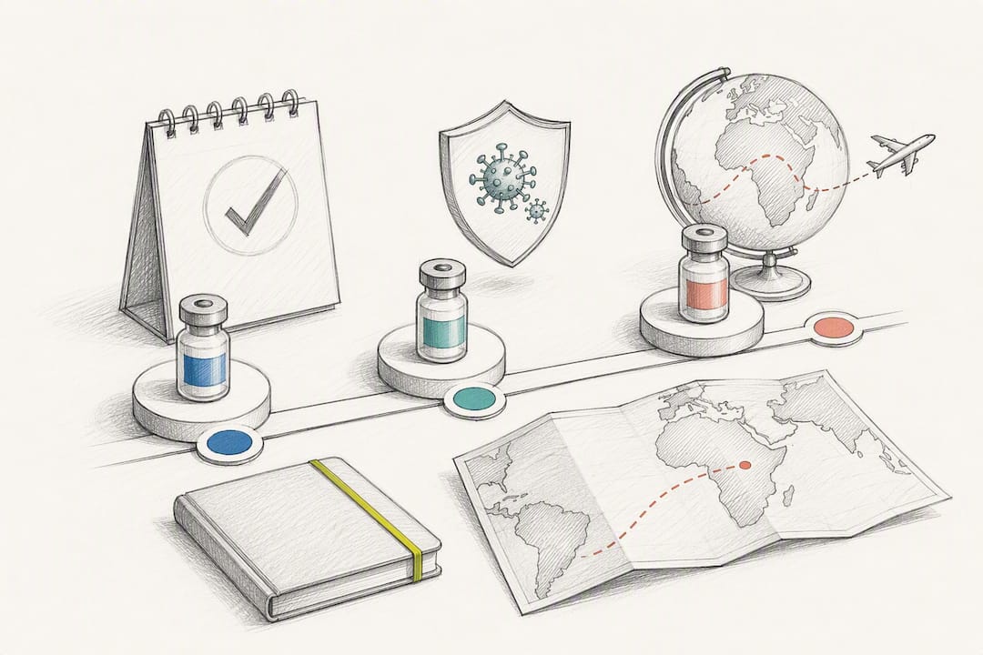 Illustration of staged travel vaccination planning