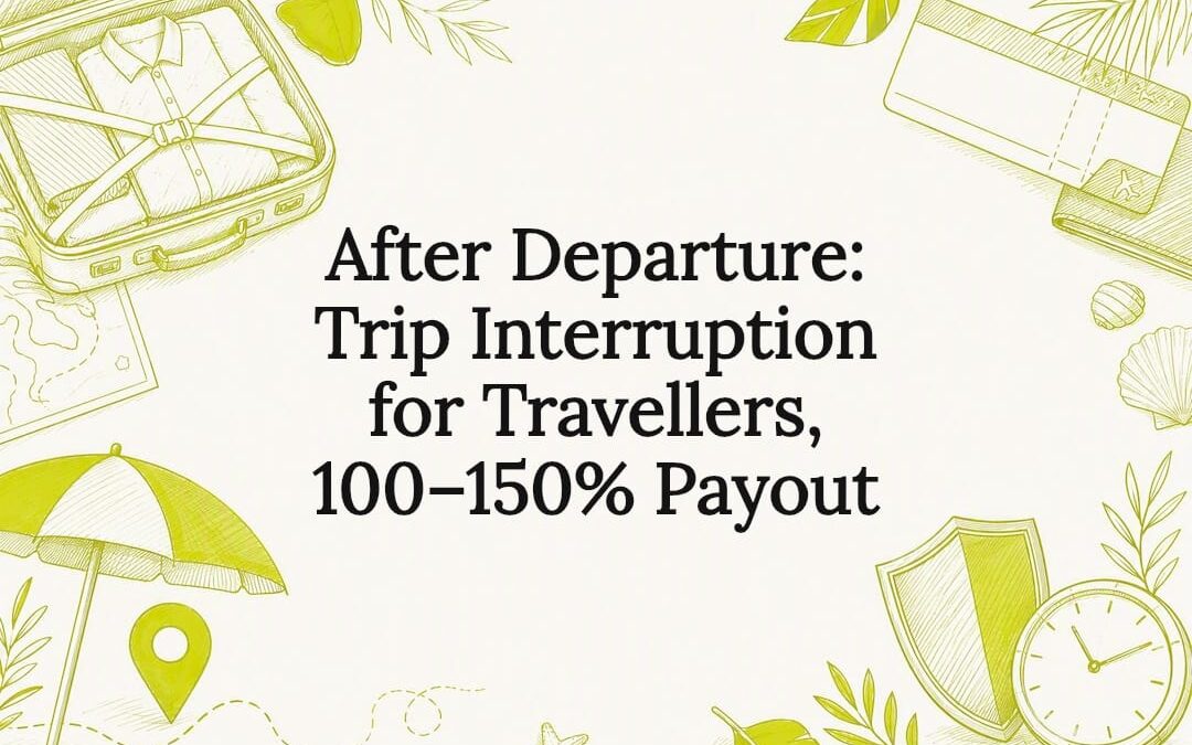 Decorative travel insurance title card