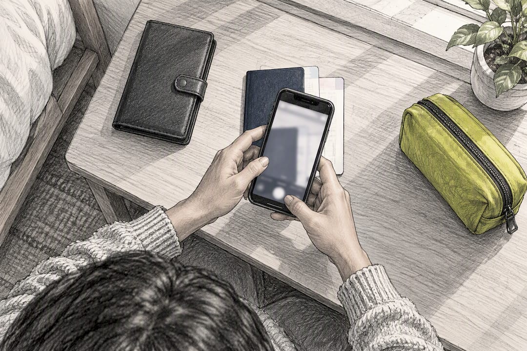 Photographing travel documents for digital backup