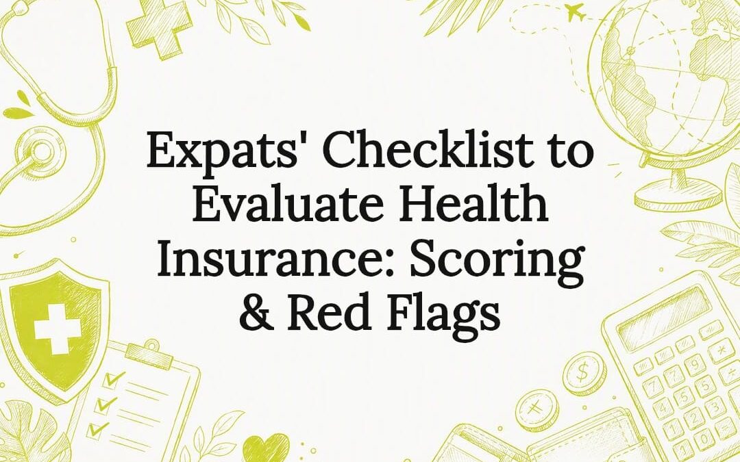 Decorative expat insurance checklist title card
