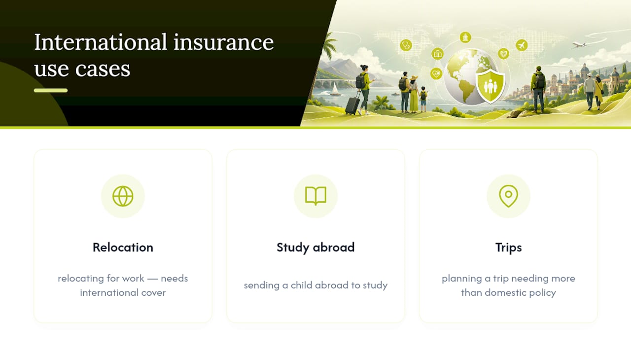 International insurance use cases overview