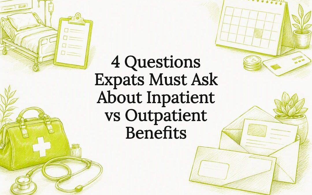 Decorative inpatient outpatient benefits title card